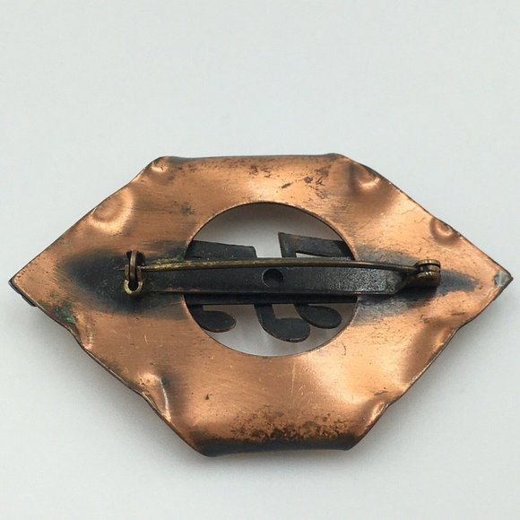 Bronze BROOCH Music Staff with Double Notes - Picture 7 of 7